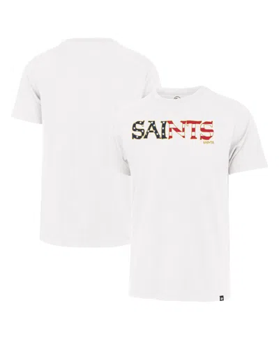 47 Brand Men's White New Orleans Saints Flag Script Franklin T-shirt