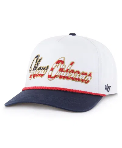 47 Brand Men's White New Orleans Saints Patriotic Overhand Hitch Adjustable Hat