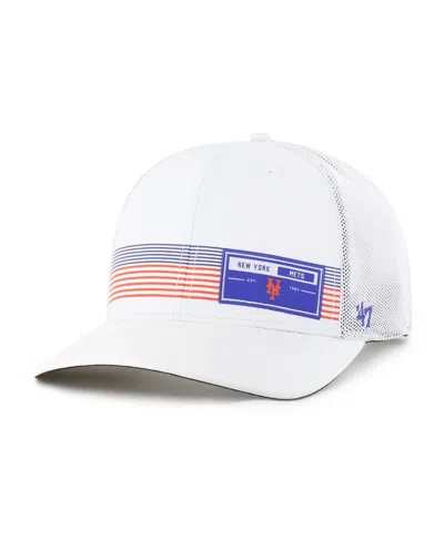47 Brand Men's White New York Mets Rangefinder Brrr Trucker Adjustable Hat