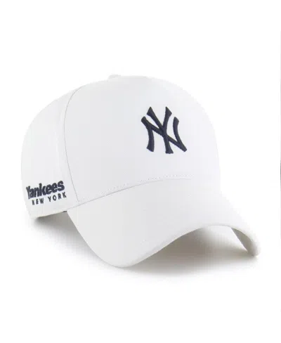 47 Brand Men's White New York Yankees Foundational Pinch Offside Adjustable Hat