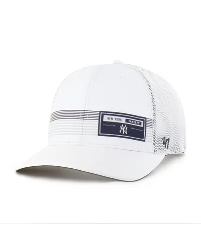 47 Brand Men's White New York Yankees Rangefinder Brrr Trucker Adjustable Hat