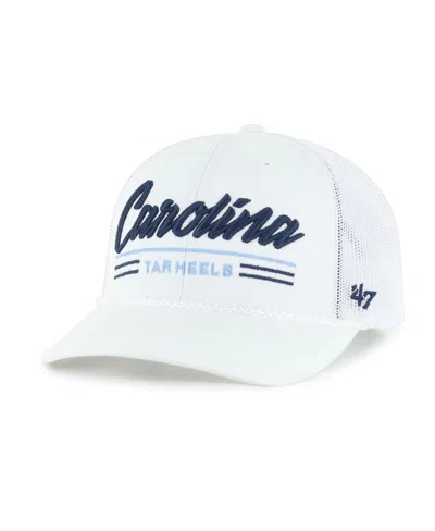 47 Brand Men's White North Carolina Tar Heels Garner Rope Trucker Adjustable Hat