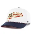 47 Brand Men's White Oakland Athletics Flag Script Hitch Snapback Hat In White