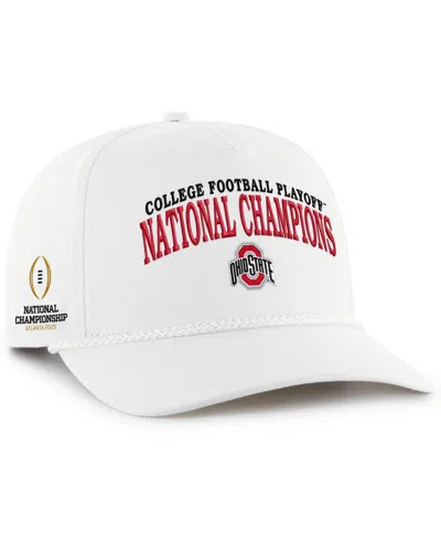 47 Brand Men's White Ohio State Buckeyes College Football Playoff 2024 National Champions Rope Hitch Adjustab