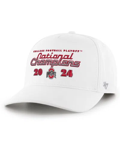 47 Brand Men's White Ohio State Buckeyes College Football Playoff 2024 National Champions Script Hitch Adjust