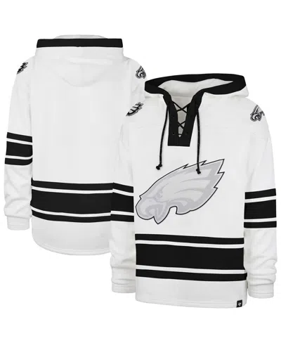 47 Brand Men's White Philadelphia Eagles After Image Superior Lacer With Hood In Gold