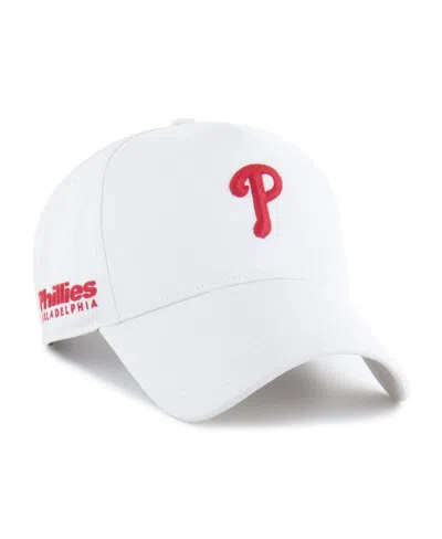 47 Brand Men's White Philadelphia Phillies Foundational Pinch Offside Adjustable Hat