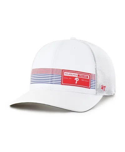47 Brand Men's White Philadelphia Phillies Rangefinder Brrr Trucker Adjustable Hat