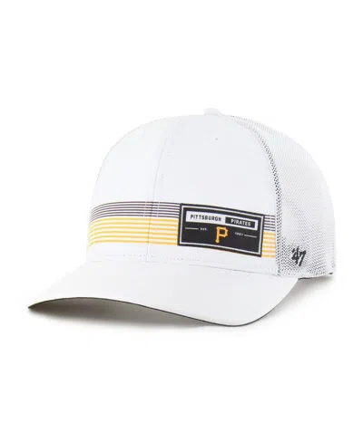 47 Brand Men's White Pittsburgh Pirates Rangefinder Brrr Trucker Adjustable Hat