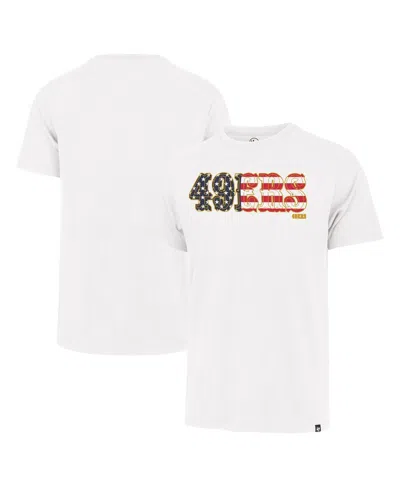 47 Brand Men's White San Francisco 49ers Flag Script Franklin T-shirt