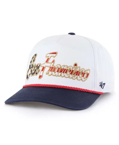 47 Brand Men's White San Francisco Giants Patriotic Overhand Hitch Adjustable Hat
