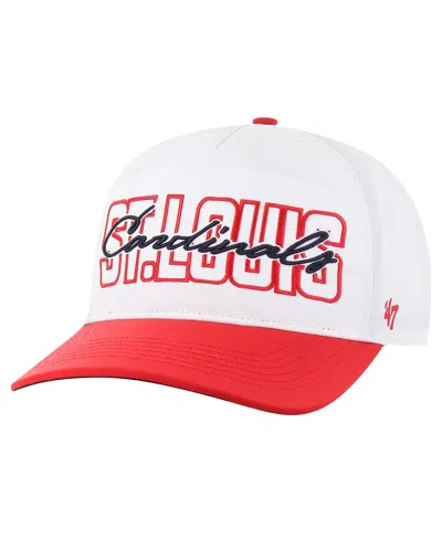 47 Brand Men's White St. Louis Cardinals Lineman Hitch Adjustable Hat