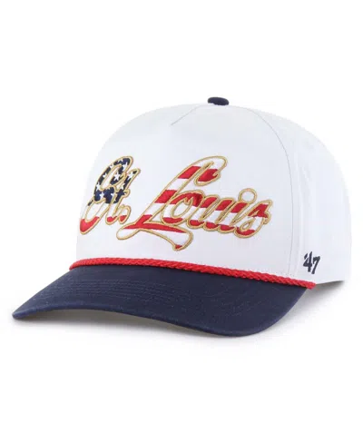 47 Brand Men's White St. Louis Cardinals Patriotic Overhand Hitch Adjustable Hat