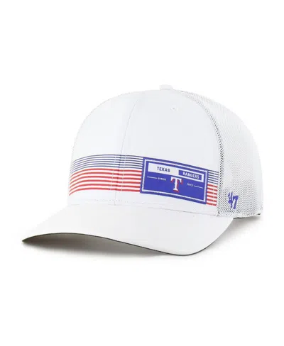 47 Brand Men's White Texas Rangers Rangefinder Brrr Trucker Adjustable Hat