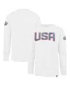 47 Brand Men's White Usa 2025 4 Nations Face-off Franklin Long Sleeve T-shirt In White