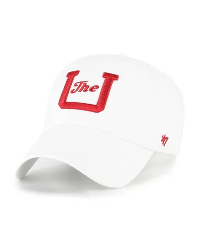 47 Brand Men's White Utah Utes Vault Clean Up Adjustable Hat