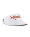 47 Brand Men's White Virginia Cavaliers Melbourne Brrr Adjustable Visor Hat