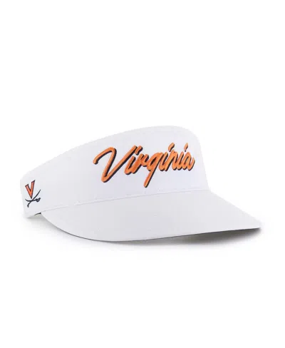 47 Brand Men's White Virginia Cavaliers Melbourne Brrr Adjustable Visor Hat