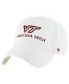 47 Brand Men's White Virginia Tech Hokies Clean Up Adjustable Hat