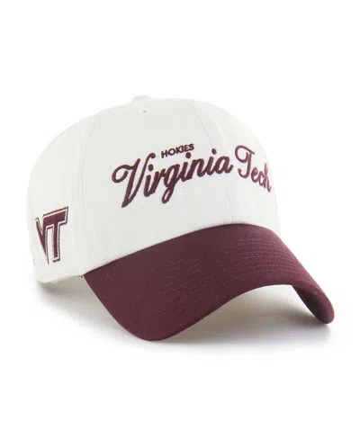 47 Brand Men's White Virginia Tech Hokies Contemporary Basics Foundation Clean Up Adjustable Hat