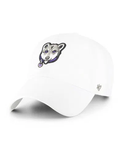 47 Brand Men's White Washington Huskies Clean Up Adjustable Hat