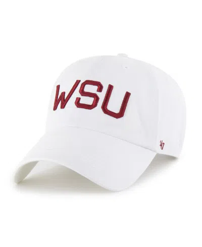 47 Brand Men's White Washington State Cougars Vault Clean Up Adjustable Hat