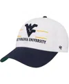 47 Brand Men's White West Virginia Mountaineers Gridiron Clean Up Adjustable Hat In White