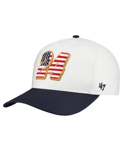 47 Brand Men's White William Byron Flag Fill Two-tone Team Adjustable Hitch Hat
