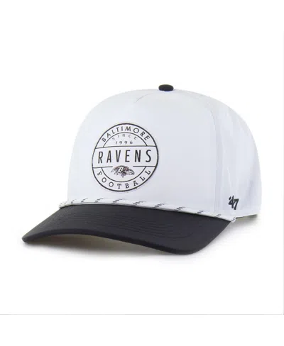 47 Brand Men's White/black Baltimore Ravens Suburbia Hitch Two-tone Adjustable Hat In Multi