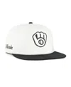 47 Brand Men's White/black Milwaukee Brewers Foundation Captain Snapback Hat