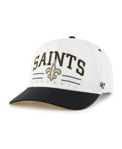 47 Brand Men's White/black New Orleans Saints Roscoe Two-toned Hitch Adjustable Hat In Multi