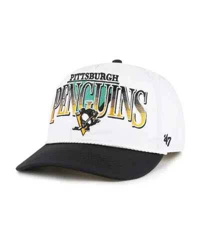 47 Brand Men's White/black Pittsburgh Penguins Tribute Hitch Adjustable Hat In Multi