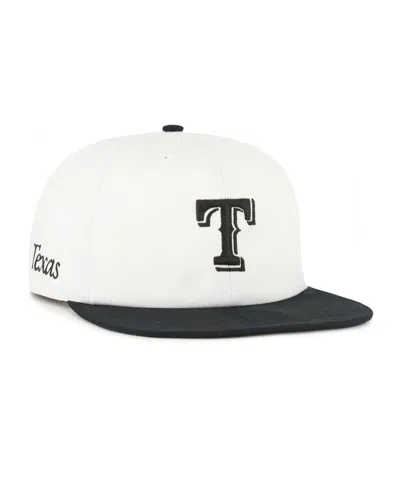 47 Brand Men's White/black Texas Rangers Foundation Captain Snapback Hat