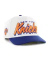47 Brand Men's White/blue New York Knicks Drop Shadow Rope Hitch Adjustable Hat