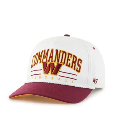47 Brand Men's White/burgundy Washington Commanders Roscoe Two-toned Hitch Adjustable Hat In Multi