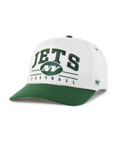 47 Brand Men's White/green New York Jets Roscoe Two-toned Hitch Adjustable Hat In Multi