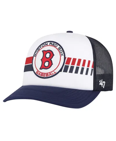 47 Brand Men's White/navy Boston Red Sox Cooperstown Collection Pack Express Trucker Adjustable Hat In White,navy