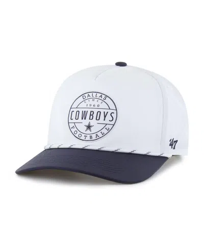 47 Brand Men's White/navy Dallas Cowboys Suburbia Hitch Two-tone Adjustable Hat