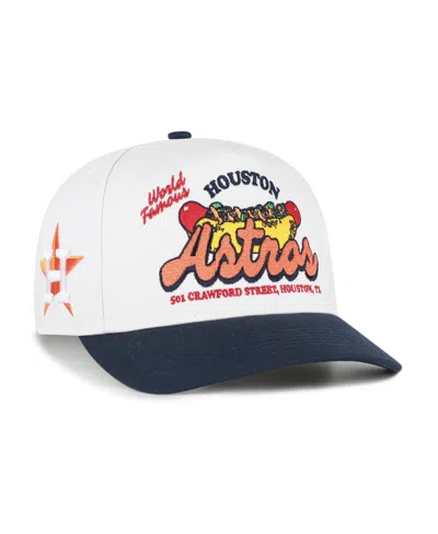 47 Brand Men's White/navy Houston Astros Glizzy Collection Hitch Adjustable Hat