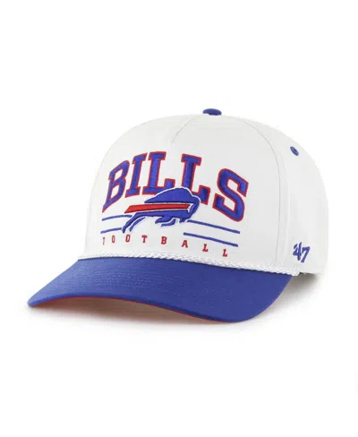 47 Brand Men's White/royal Buffalo Bills Roscoe Two-toned Hitch Adjustable Hat In Multi