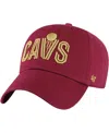 47 Brand Men's Wine Cleveland Cavaliers Core Wordmark Clean Up Adjustable Hat In Wine
