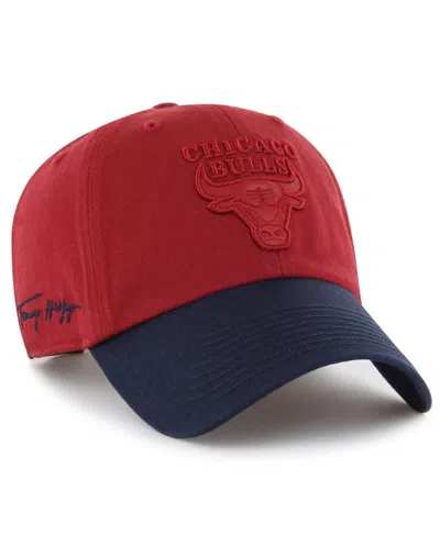 47 Brand Men's X Tommy Hilfiger Red/navy Chicago Bulls Courtside Cleanup Adjustable Hat