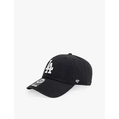 47 Brand Mens '47 Clean Up La Dodgers Cotton-twill Baseball Cap In Black