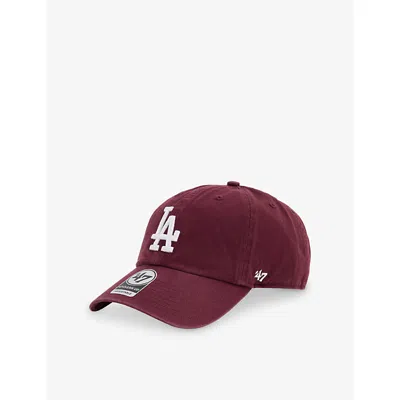 47 Brand Mens '47 Clean Up Los Angeles Dodgers Cotton-twill Baseball Cap Burgundy