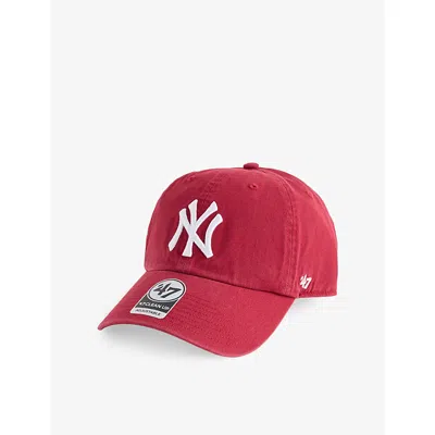 47 Brand Mens '47 Clean Up New York Yankees Cotton-twill Baseball Cap In Red