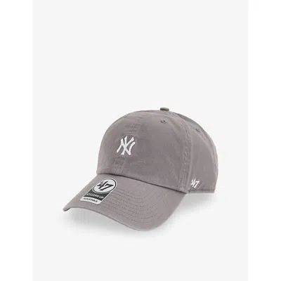 47 Brand Mens '47 Clean Up Ny Yankees Base Runner Cotton-twill Baseball Cap In Grey