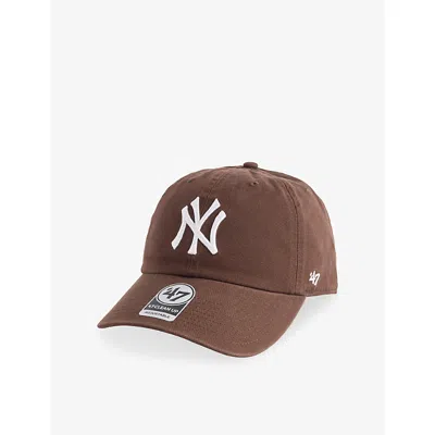47 Brand Mens '47 Clean Up Ny Yankees Cotton-twill Baseball Cap In Brown