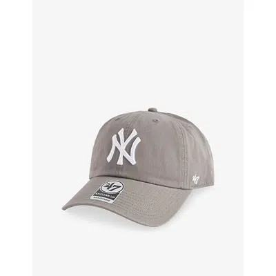 47 Brand Mens '47 Clean Up Ny Yankees Cotton-twill Baseball Cap In Gray