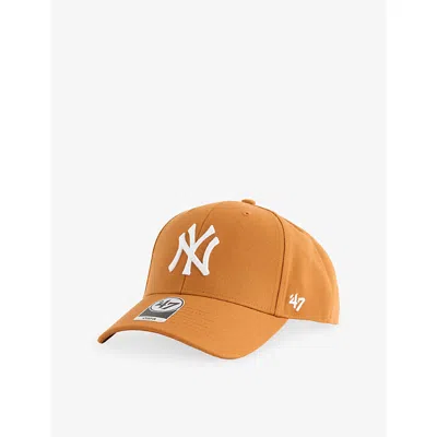 47 Brand Mens '47 Mvp Snapback Ny Yankees Woven Baseball Cap Orange