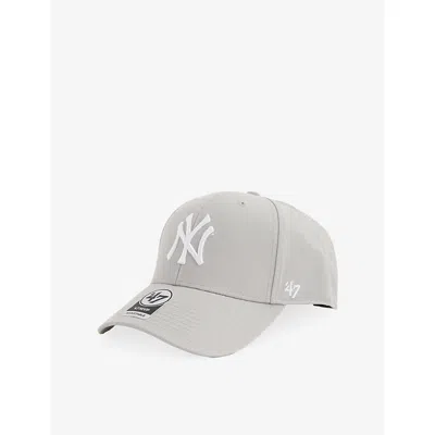 47 Brand Mens Grey '47 Clean Up Ny Yankees Base Runner Mvp Adjustable Cotton-twill Baseball Cap